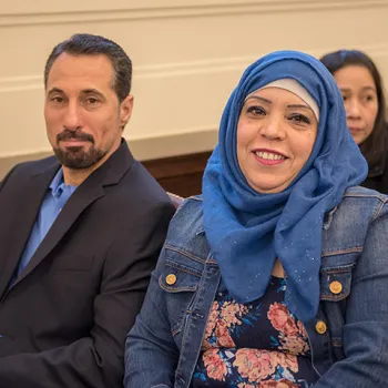 New citizens during the District of Maine's naturalization ceremony.