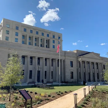 A century-old courthouse, the Charles R. Jonas Federal Building, was recently refurbished and will be used primarily for administrative offices.