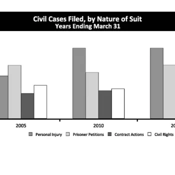 Civil Cases Filed, by Nature of Suit Years Ending March 31