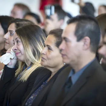 New citizens during a naturalization ceremony at the Air Force Academy. 