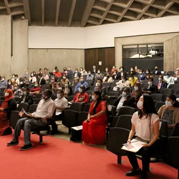 New citizens attend a naturalization ceremony at the Ohio History Center in Columbus.