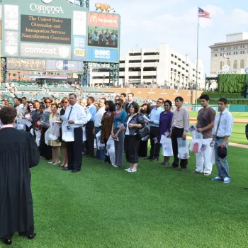 Where the National Anthem has renewed meaning that brings everyone together under the flag.