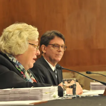 Judge Julia Gibbons and AO Director James Duff at the Senate hearing on the Judiciary’s FY 2016 Appropriations Senate appropriations hearing 