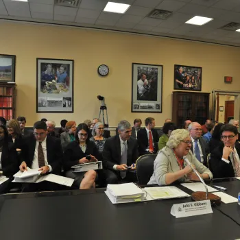 Judge Julia Gibbons and AO Director James Duff at the House hearing on the Judiciary’s FY 2016 Appropriations House Appropriations Hearing