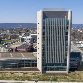 An outside view of the Sylvia H. Rambo U.S. Courthouse from Reily St. 