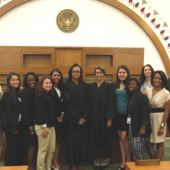 Magistrate Judge Judith Dein with Lindsay Fellow graduate Rosanna LoGrasso, also a former Nelson Fellow.