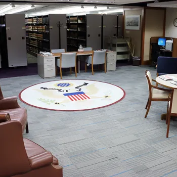 Image: A Sixth Circuit library in Cincinnati occupied a much smaller space after moving into a clerk’s office file storage area that no longer was needed.