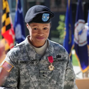 Image: Marcia Anderson, shown at her promotion ceremony, in 2011.