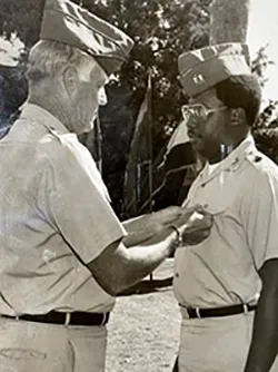 Judge Carl E. Stewart joined the Army JAG Corps as a captain during the Vietnam War years. 