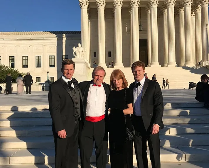 Fitzpatrick with his wife, Mary, and his two youngest sons, Brendan and Michael.